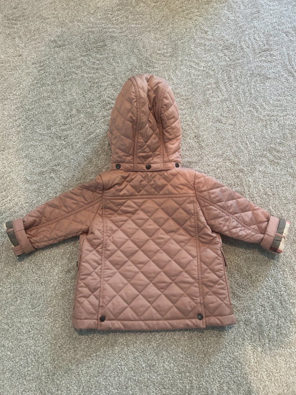 New Pink Burberry Quilted Jacket, 18 months - Picture 4 of 4
